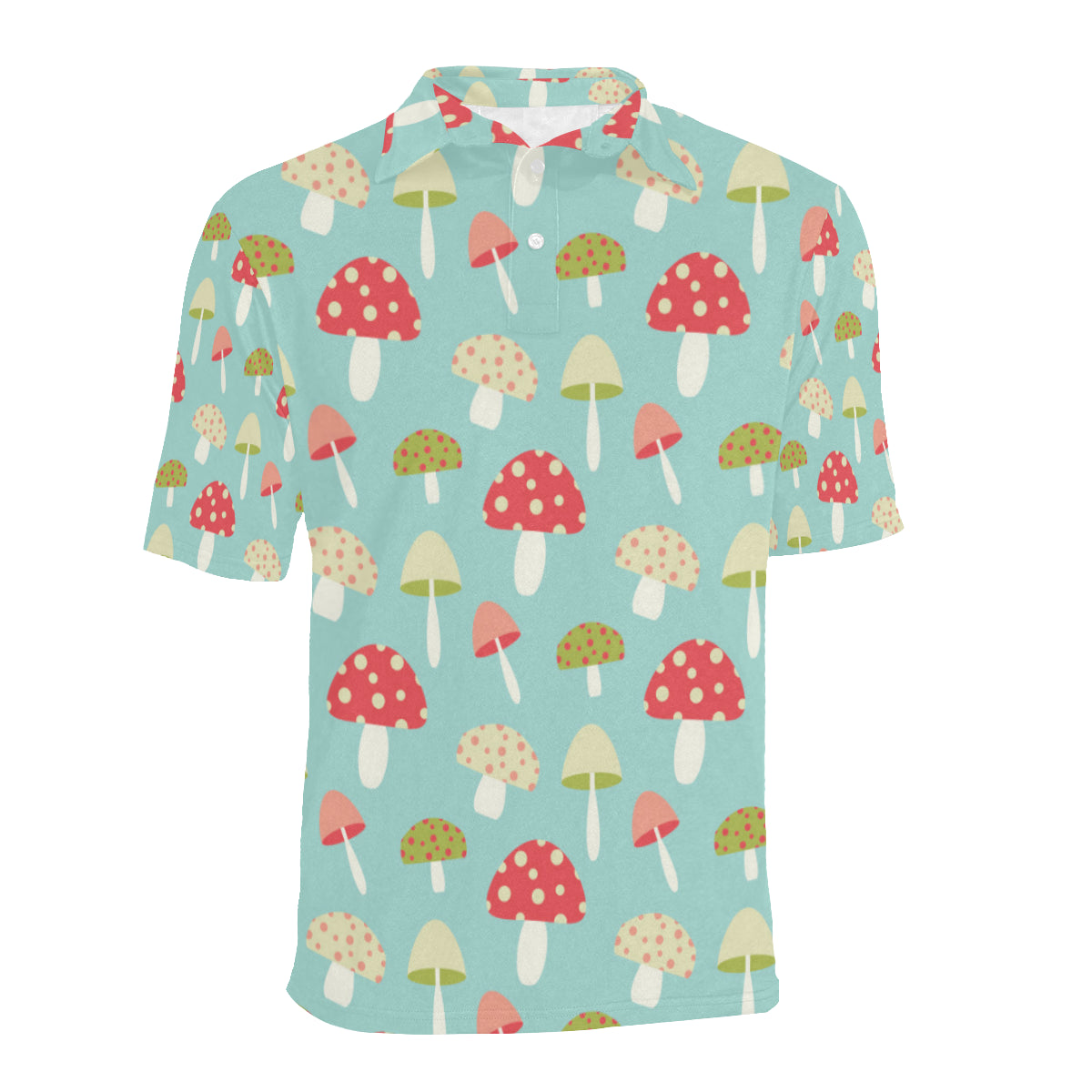 Mushroom Pattern Print Design A01 Men Polo Shirt