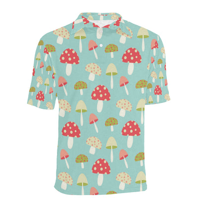 Mushroom Pattern Print Design A01 Men Polo Shirt