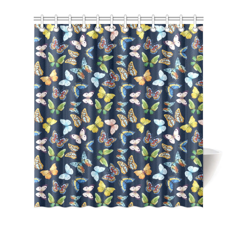 Butterfly Beautiful Print Pattern Shower Curtain