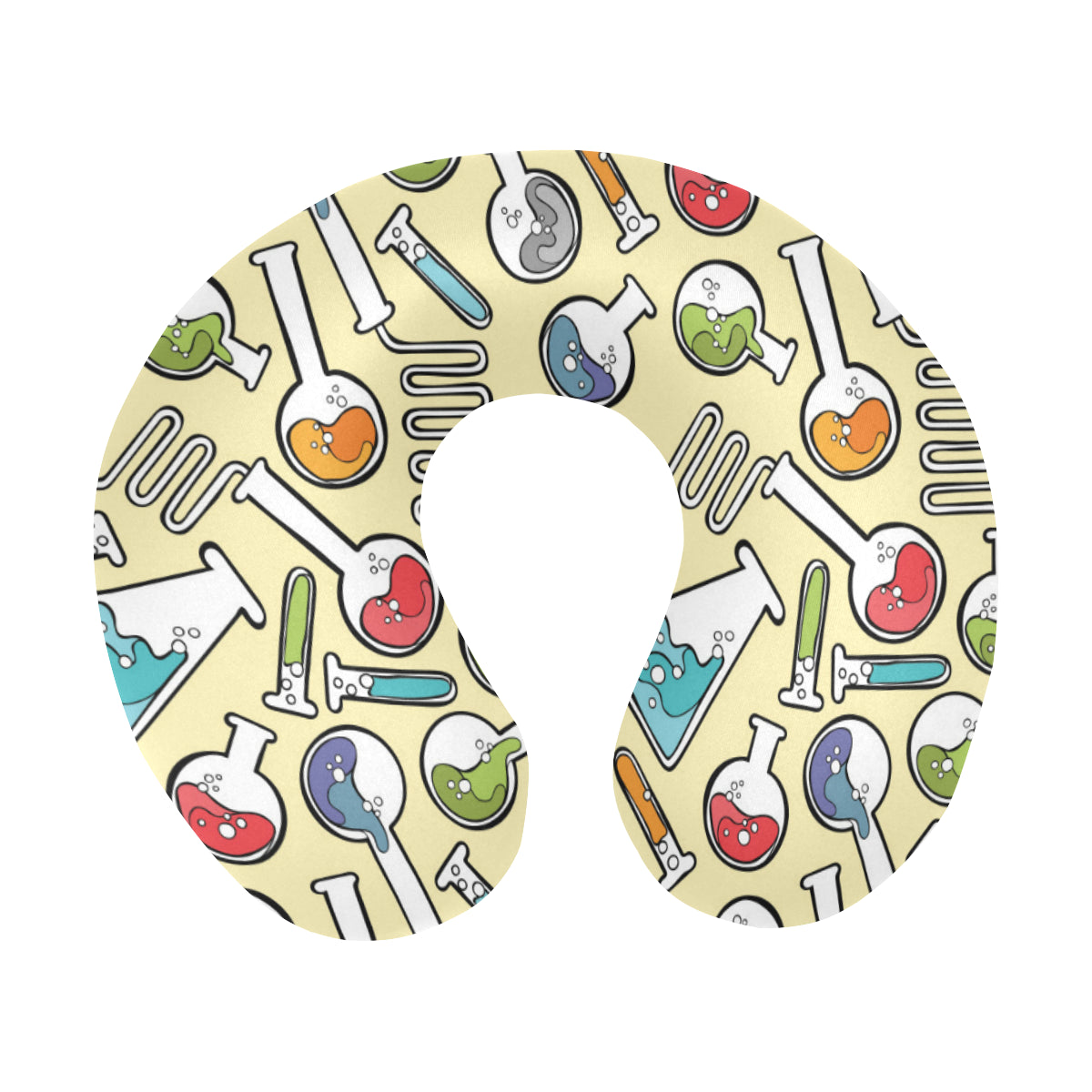 Chemical Pattern Print Design 04 U-Shaped Travel Neck Pillow