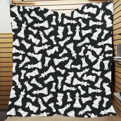 Chess Pattern Print Design 01 Premium Quilt