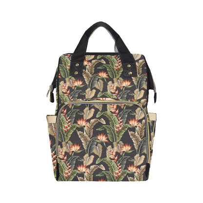 Tropical Flower Pattern Print Design TF014 Diaper Bag Backpack