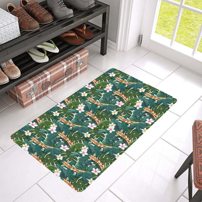 Giraffe Jungle Design Print Rubber Doormat