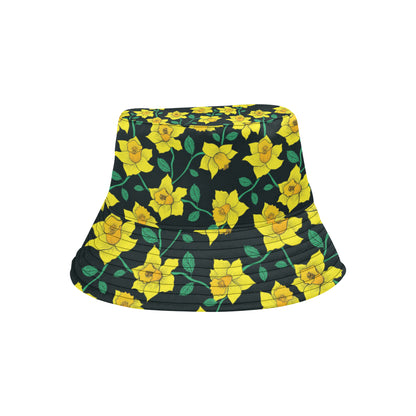 Daffodils Pattern Print Design DF03 Unisex Bucket Hat