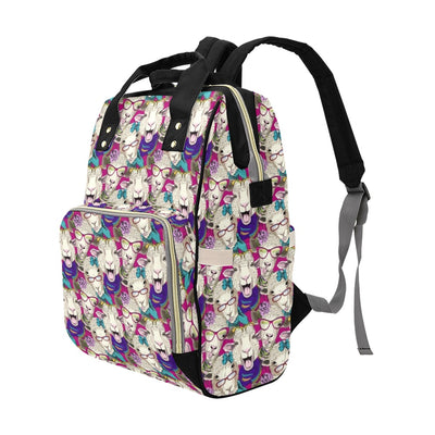 Sheep Print Design LKS403 Diaper Bag Backpack