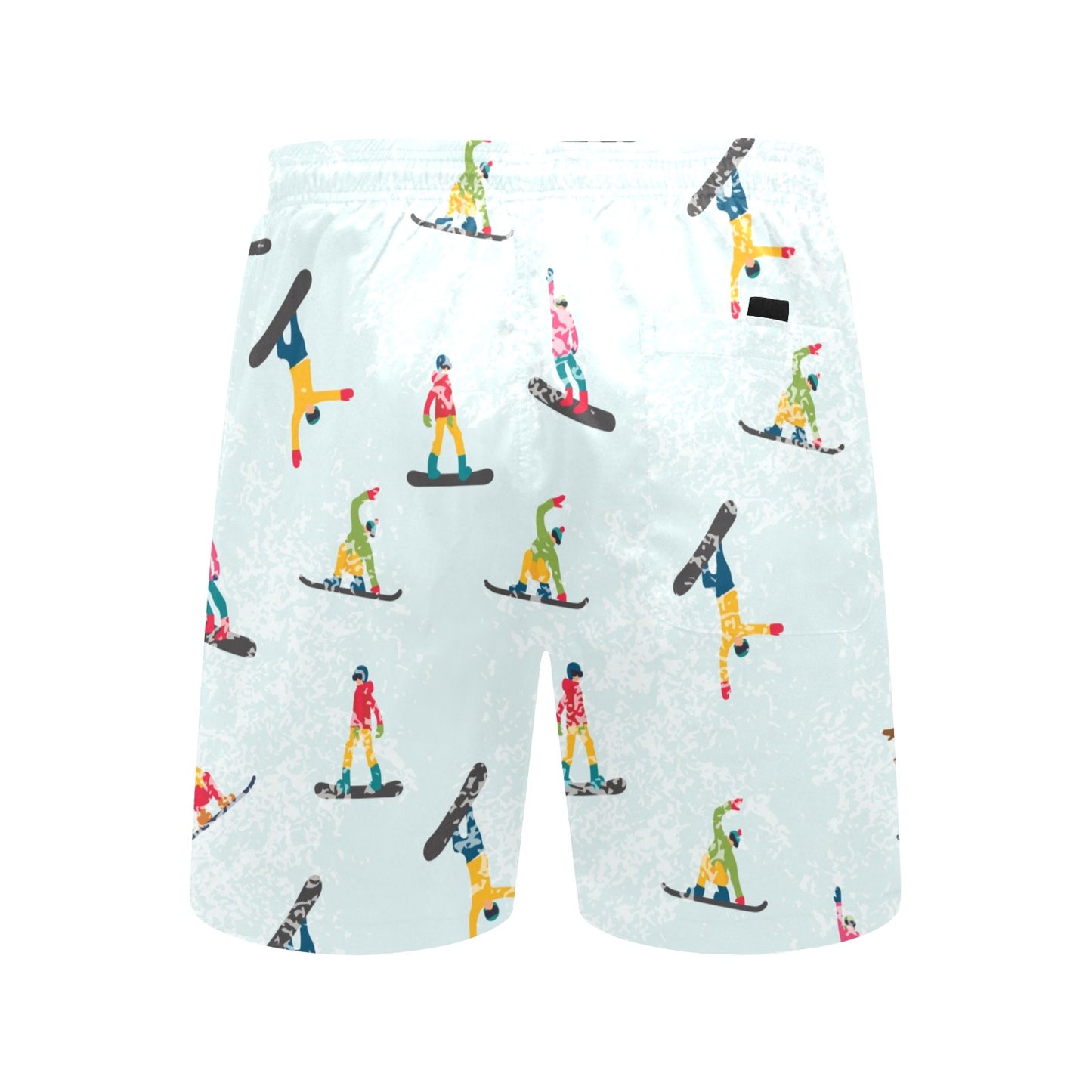 Snowboard Print Design LKS304 Men's Swim Trunks Beach Shorts