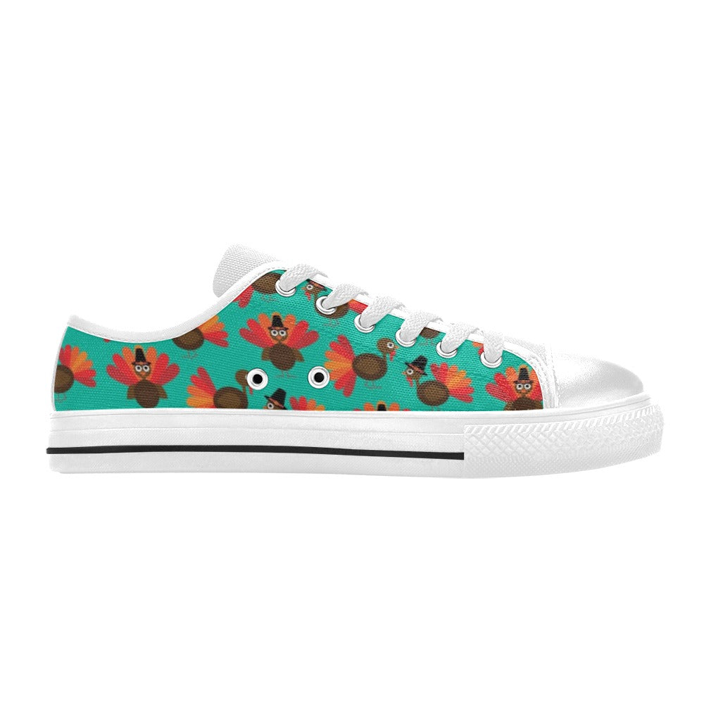 Thanksgiving Print Design LKS307 Women's White Low Top Shoes
