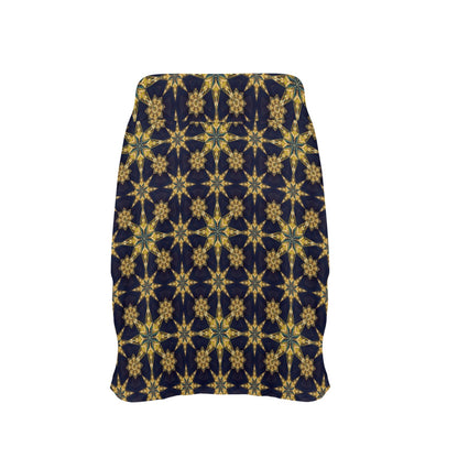 kaleidoscope Gold Print Design 17" Golf & Pickleball Skort with Pockets