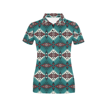 Southwest Pattern Print Design LKS308 Women's Polo Shirt