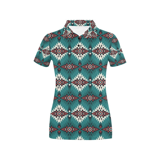 Southwest Pattern Print Design LKS308 Women's Polo Shirt
