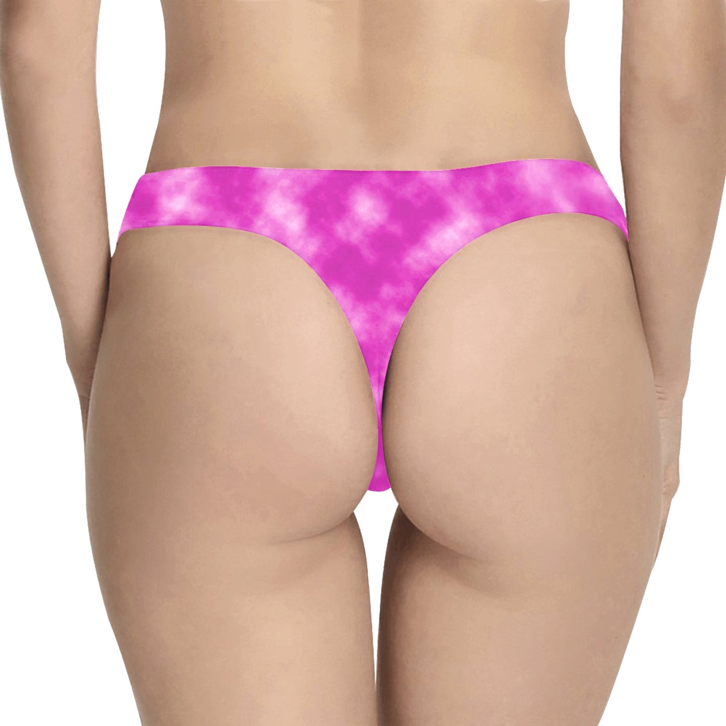 Tie Dye Pink Design Print Women's Thongs