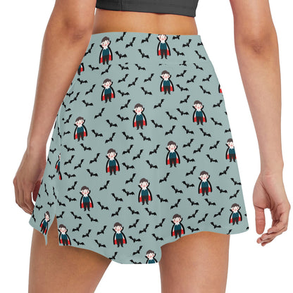 Vampire Print Design LKS304 17" Golf & Pickleball Skort with Pockets