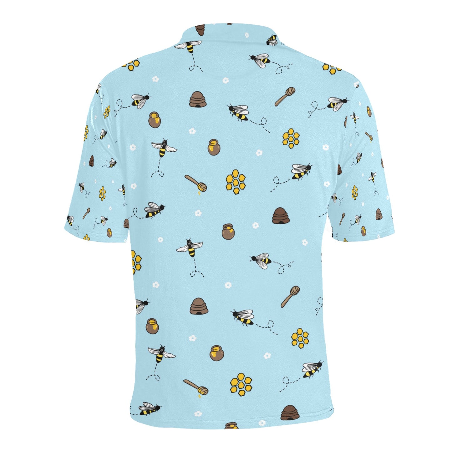 Honey Bee Print Design LKS307 Men Polo Shirt