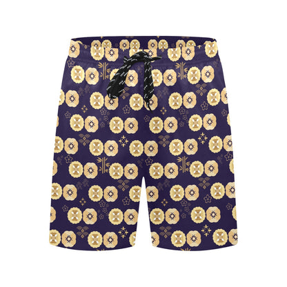 Sakura Print Design LKS303 Men's Swim Trunks Beach Shorts
