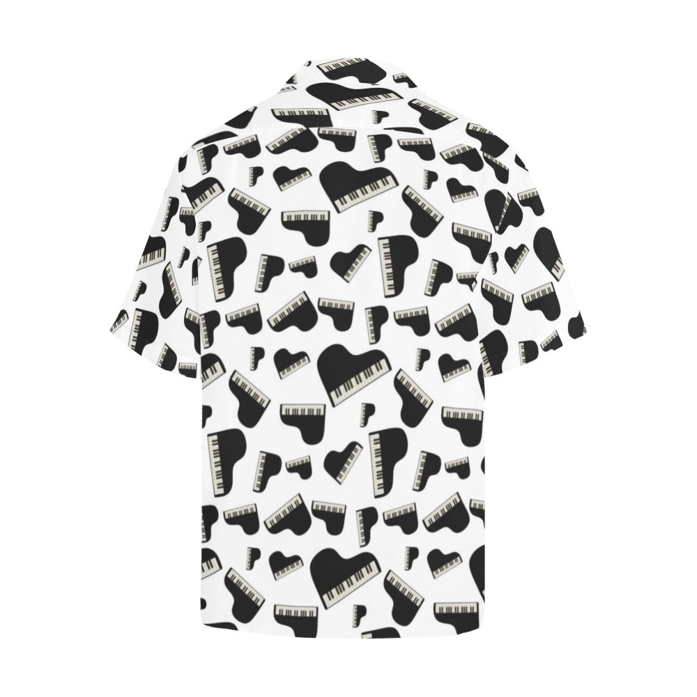 Piano Print Design LKS405 Men's Men's Hawaiian Shirt