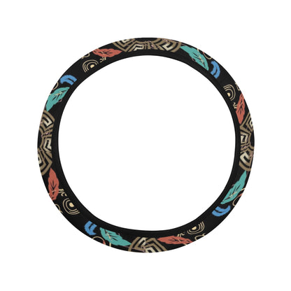 Ancient Greek Print Design LKS308 Steering Wheel Cover with Elastic Edge