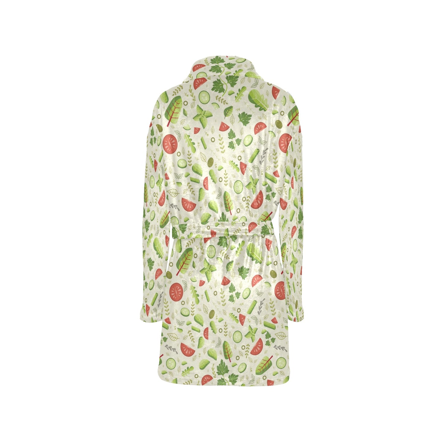 Salad Vegetable Print Design LKS302 Women's Fleece Robe