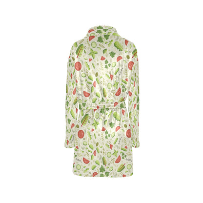 Salad Vegetable Print Design LKS302 Women's Fleece Robe