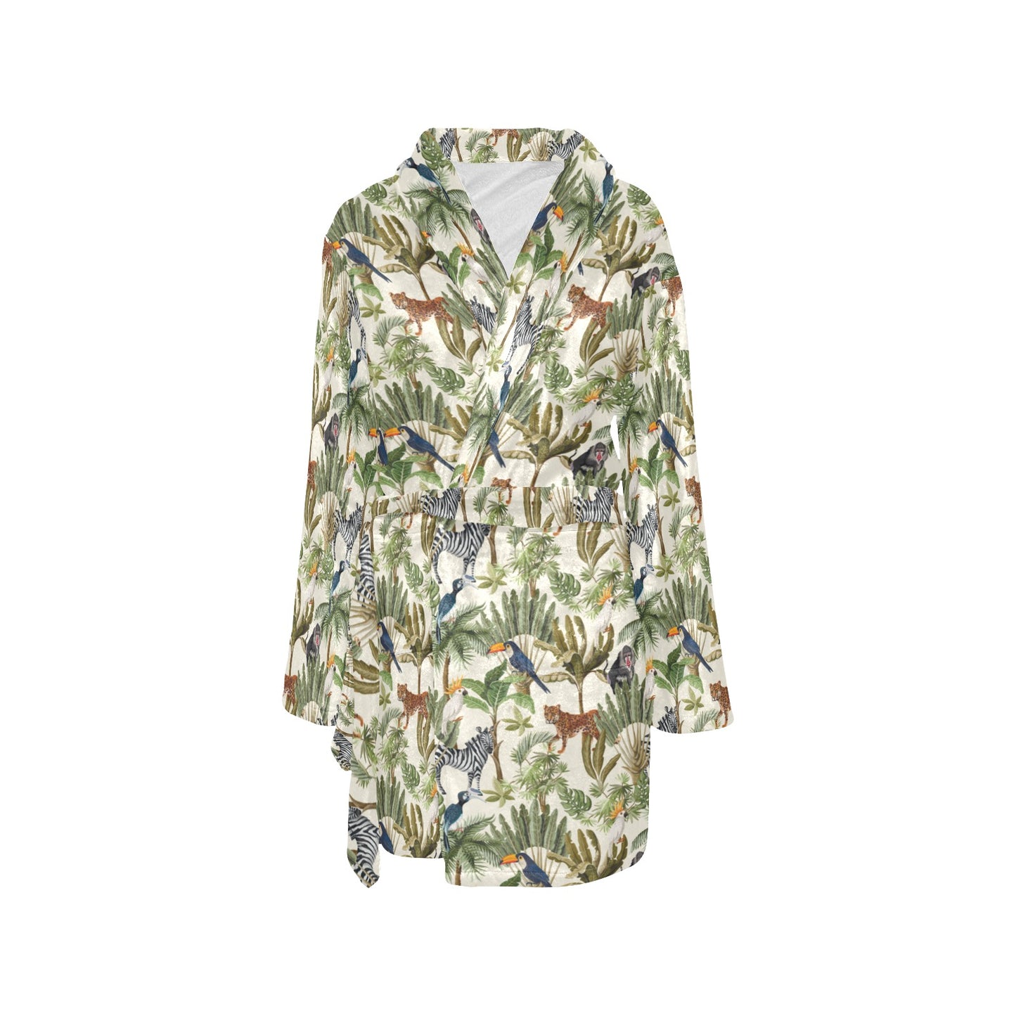 Safari Animal Print Design LKS304 Women's Fleece Robe