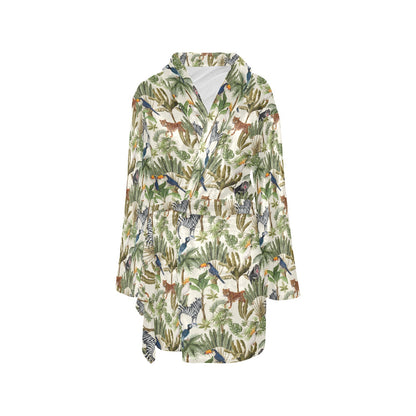 Safari Animal Print Design LKS304 Women's Fleece Robe