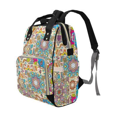 Patchwork Print Design LKS402 Diaper Bag Backpack