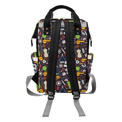 Sewing Equipment Print Design LKS308 Diaper Bag Backpack
