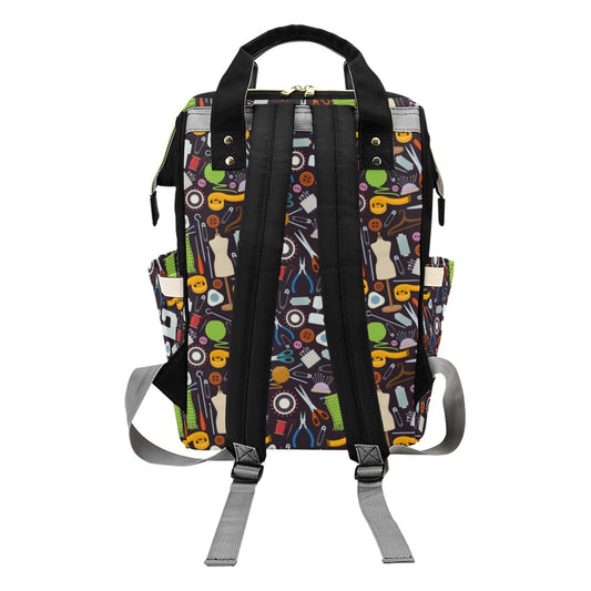 Sewing Equipment Print Design LKS308 Diaper Bag Backpack