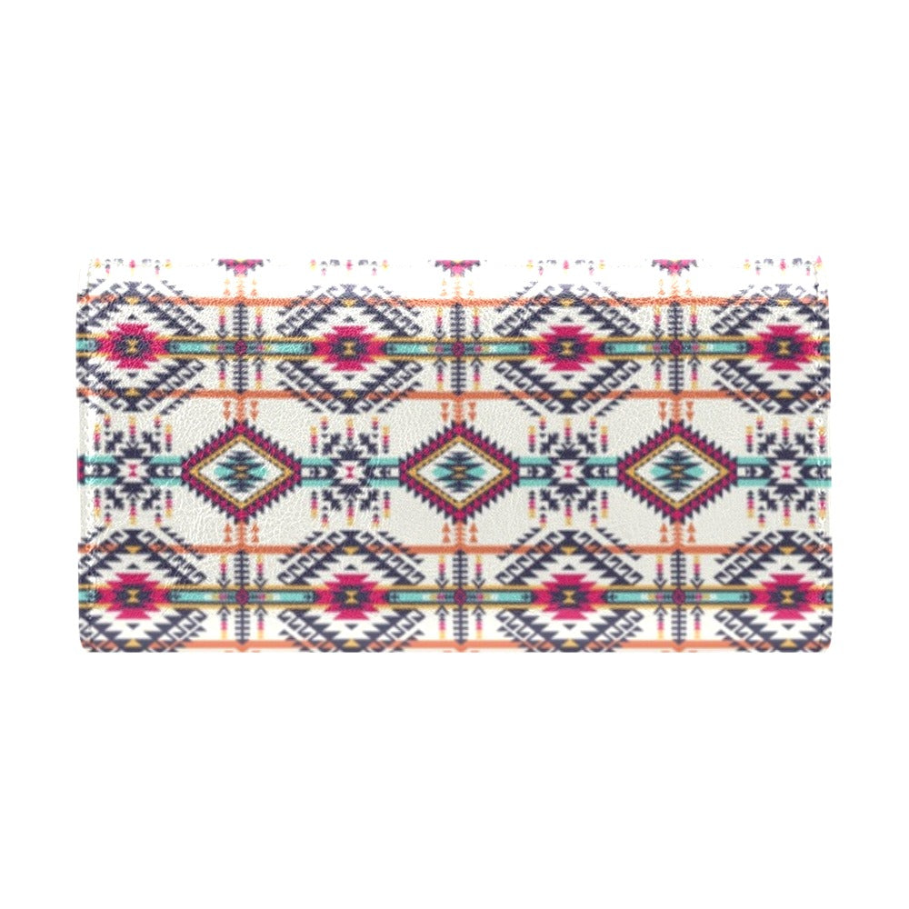 Indian Navajo Art Themed Design Print Women's Trifold Wallet