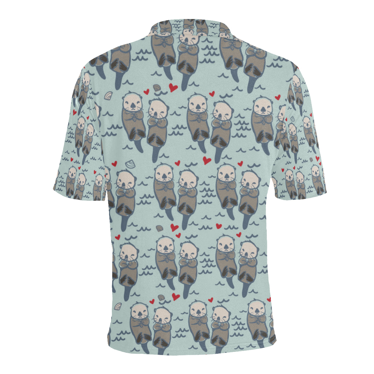 Sea Otter Pattern Print Design 03 Men Polo Shirt