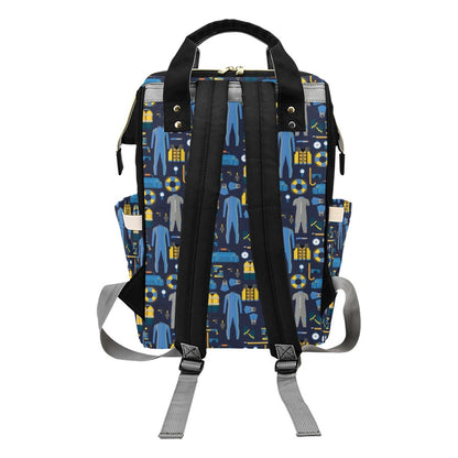 Scuba Equipment Print Design LKS305 Diaper Bag Backpack