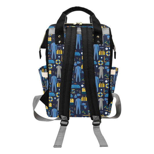 Scuba Equipment Print Design LKS305 Diaper Bag Backpack