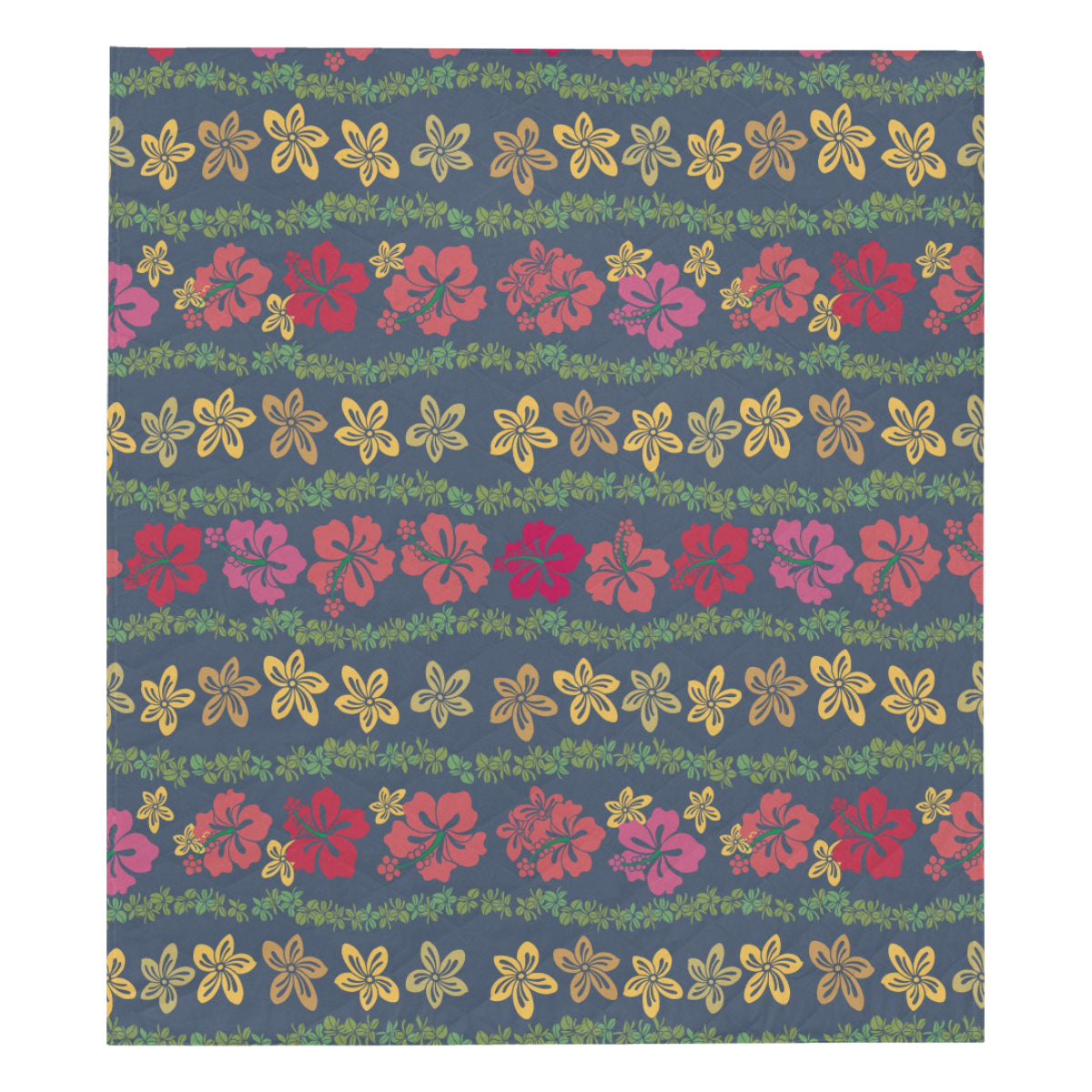 Hawaiian Themed Pattern Print Design H018 Premium Quilt
