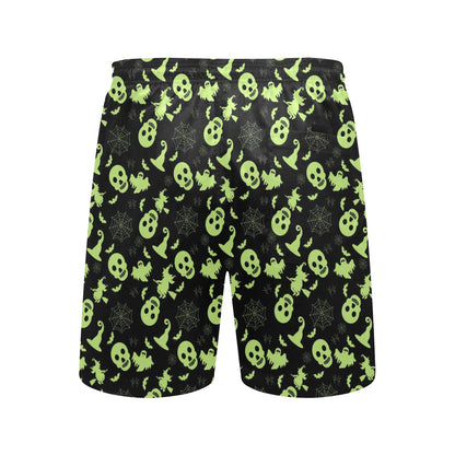 Witch Halloween Print Design LKS306 Men's Swim Trunks Beach Shorts
