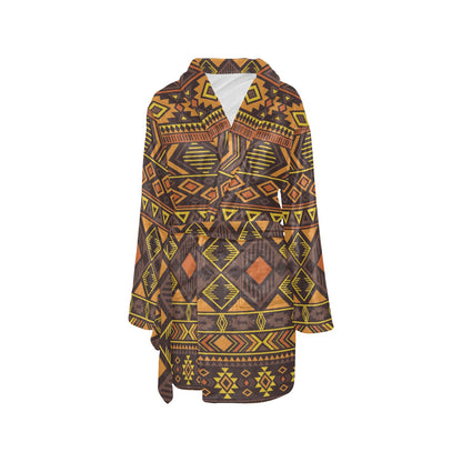 Navajo Pattern Print Design A06 Women's Fleece Robe