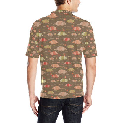 Armadillo Pattern Print Design 04 Men Polo Shirt
