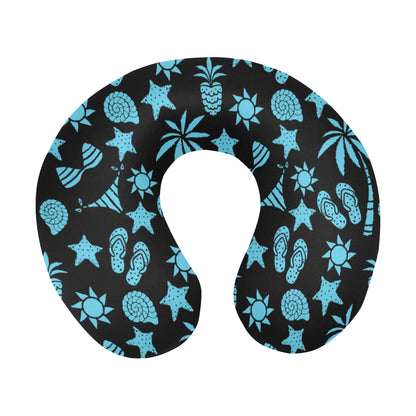Beach Scene Pattern Print Design 03 U-Shaped Travel Neck Pillow