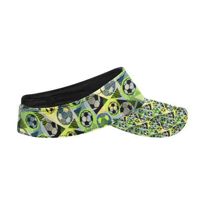 Soccer Ball Themed Print Pattern Unisex Sun Visor