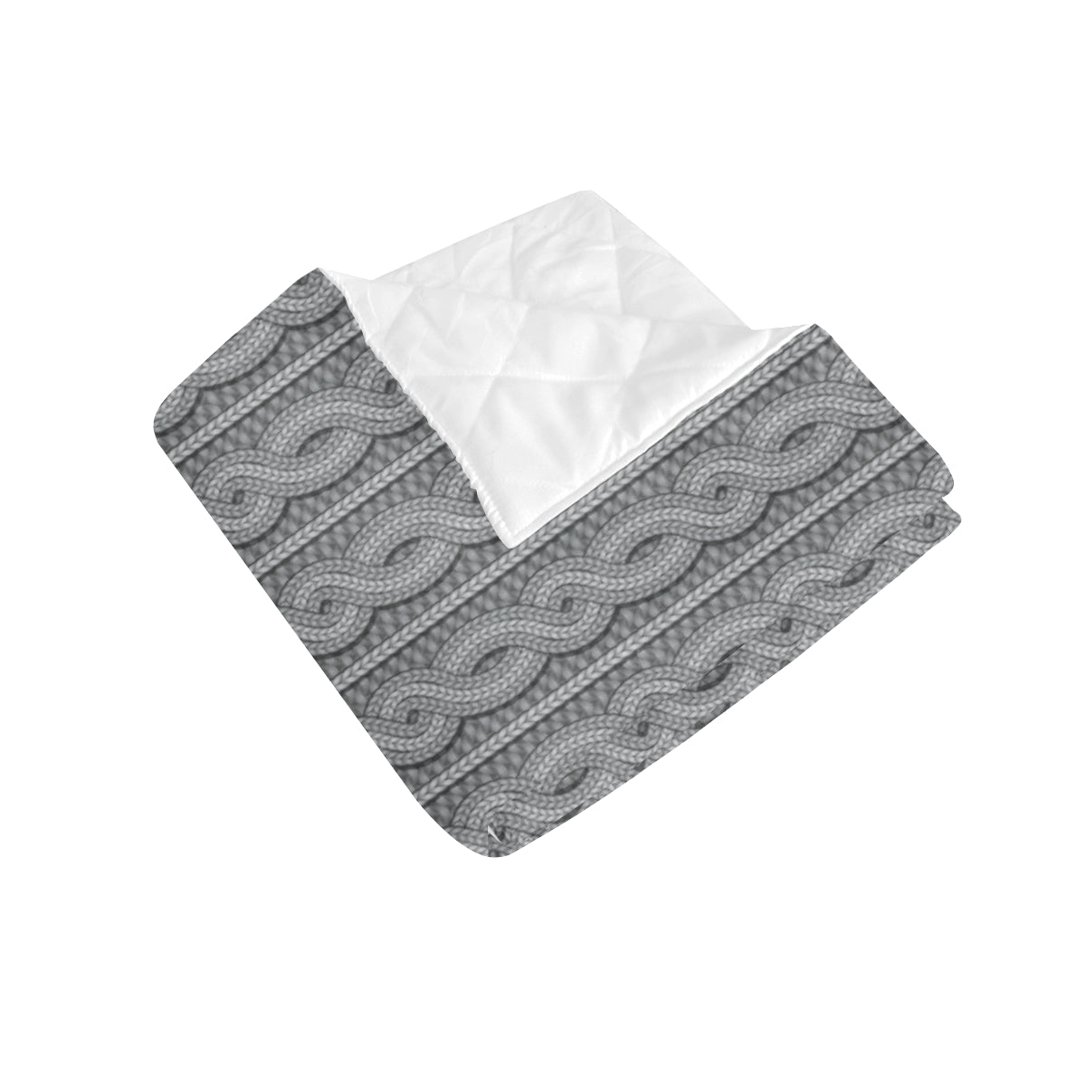Cable Knit Pattern Print Design 01 Premium Quilt