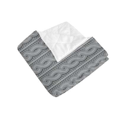 Cable Knit Pattern Print Design 01 Premium Quilt