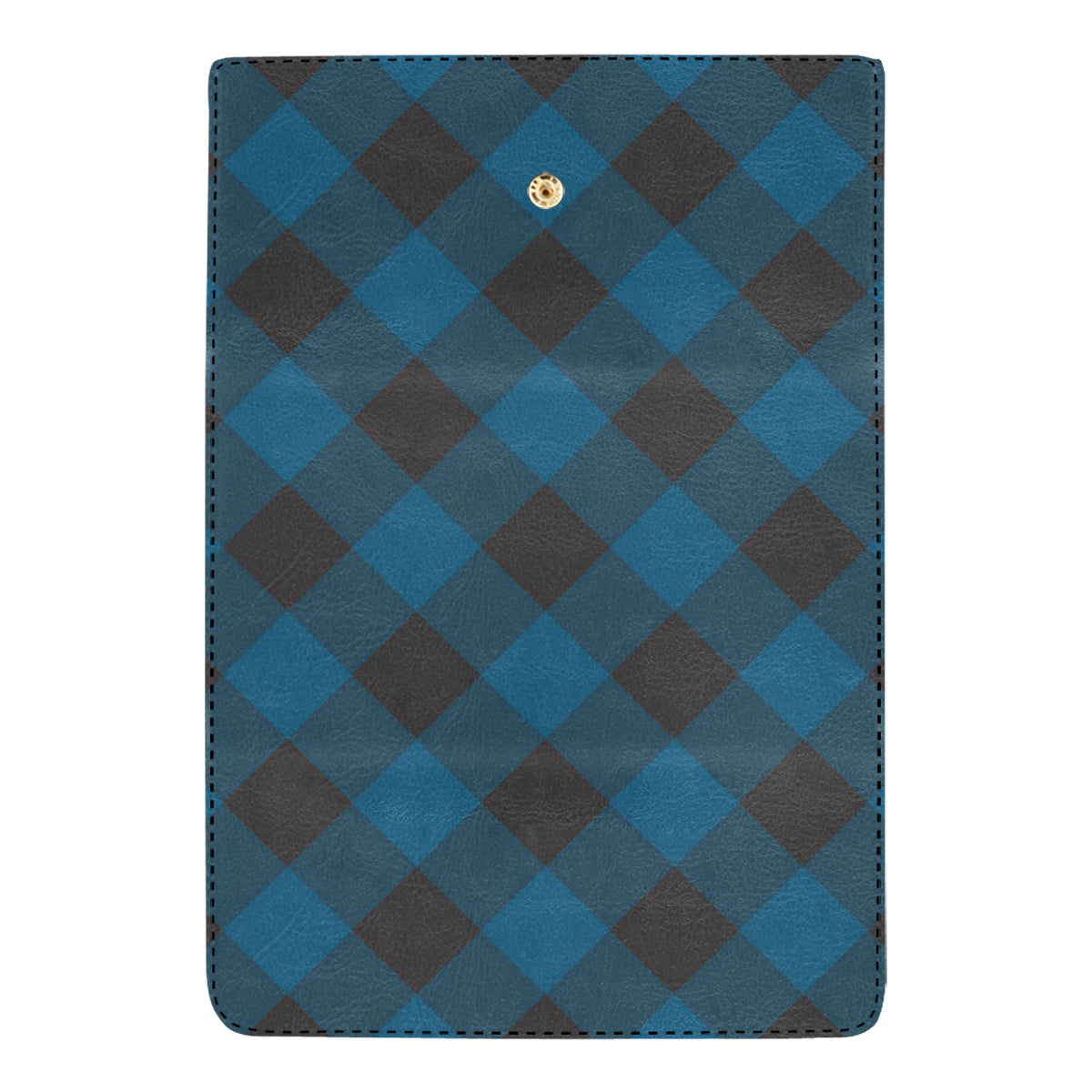 Plaid Blue Pattern Print Design A04 Women's Trifold Wallet