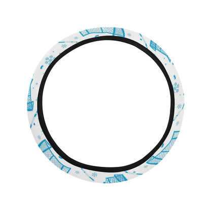 Hockey Print Design LKS303 Steering Wheel Cover with Elastic Edge