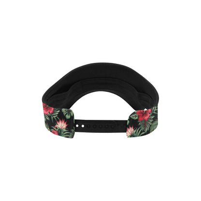 Flower Hawaiian Red Hibiscus Design Print Unisex Sun Visor