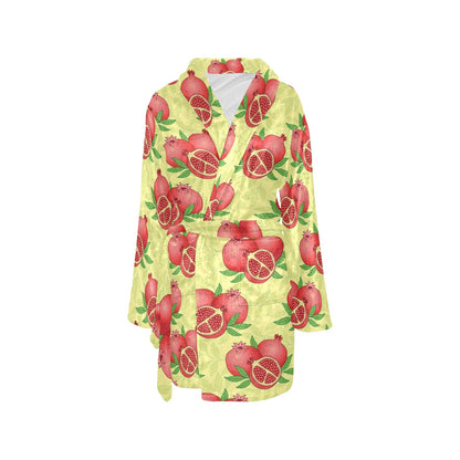 Pomegranate Pattern Print Design PG07 Women's Fleece Robe