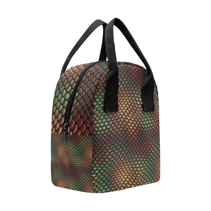 Snake Skin Colorful Print Insulated Lunch Bag