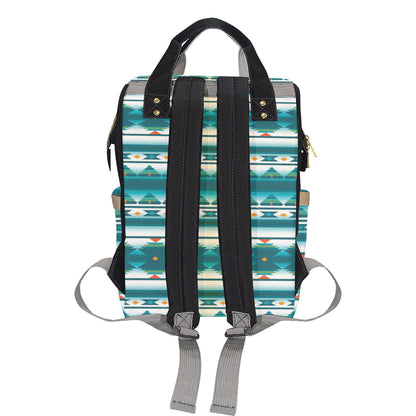 Blue Tribal Aztec Diaper Bag Backpack