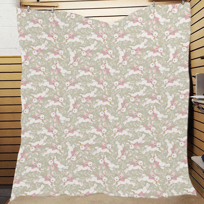 Bunny Pattern Print Design 06 Premium Quilt
