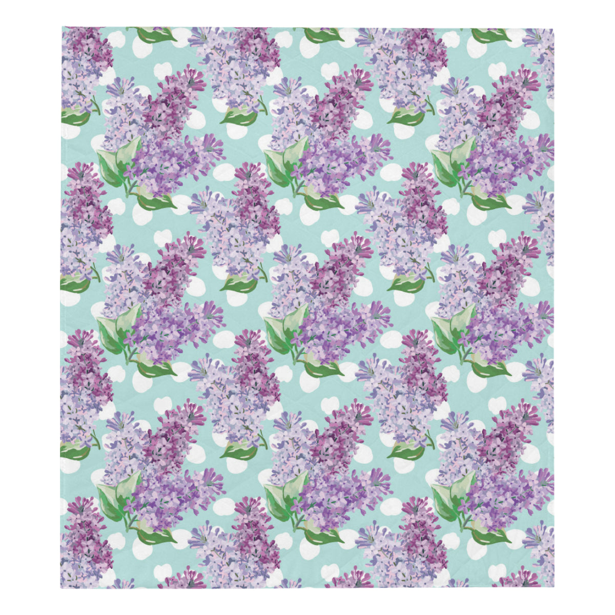 Lilac Pattern Print Design 02 Premium Quilt