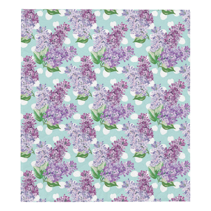 Lilac Pattern Print Design 02 Premium Quilt