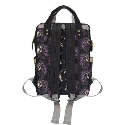Unicorn Skull head Diaper Bag Backpack