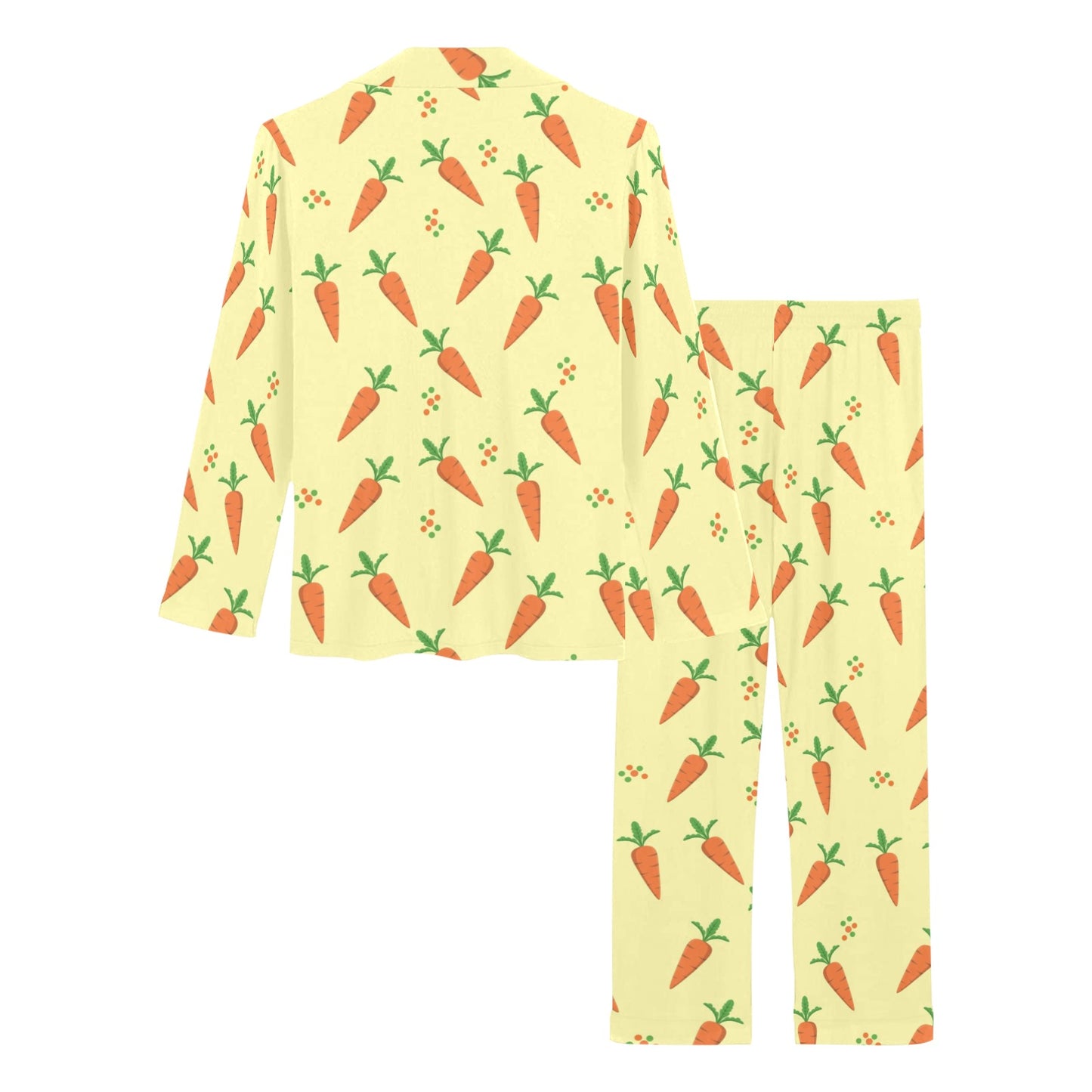 Carrot Pattern Print Design 04 Women's Long Pajama Set